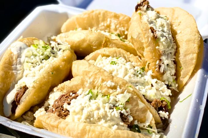puffy tacos at Fat burrito.